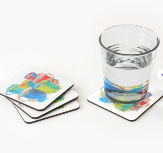 "Coffee Mug Pop Art"  - Coasters(set of 4) 