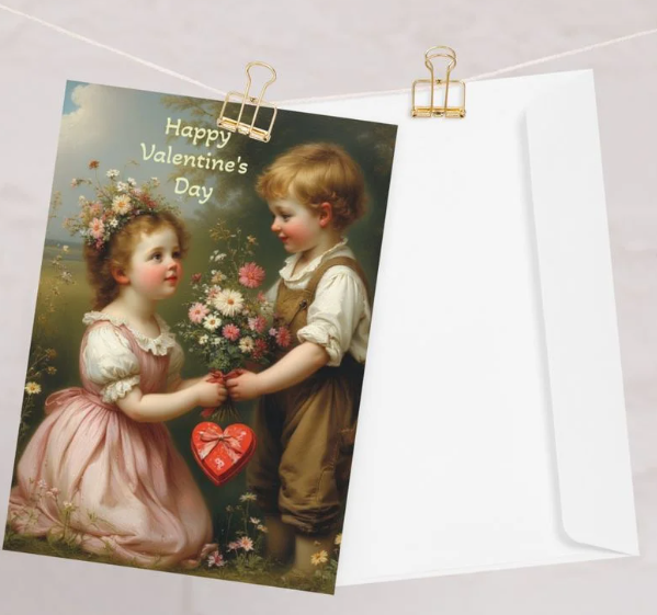 "Vintage Aesthetic Style"  - Valentine's Day Greeting card