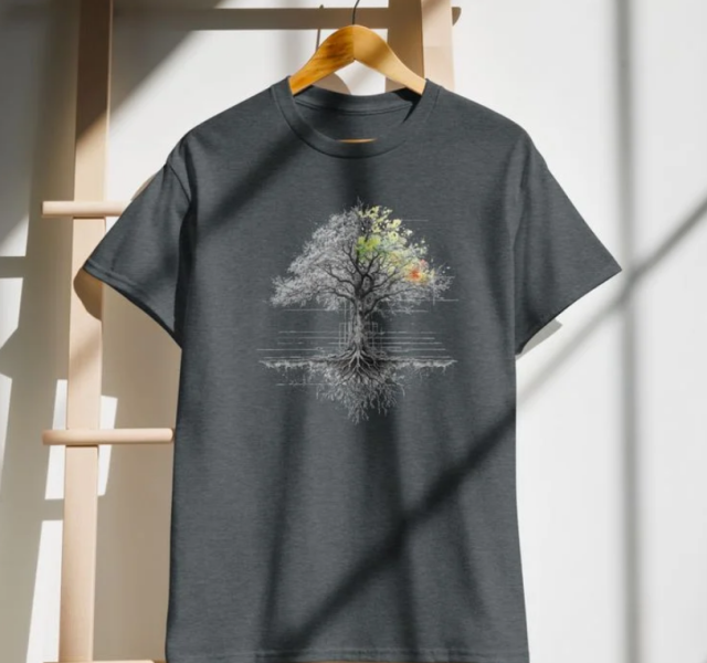 "Tree Concept Art Style" - Dryblend T-Shirt