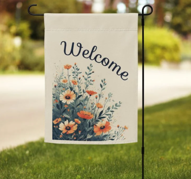 "Welcome" - Garden flag