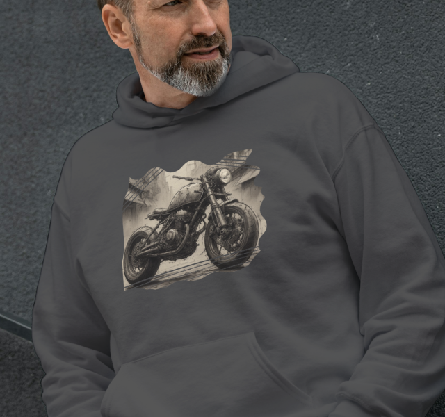"Wasteland Wheeler Motorcycle" - Unisex Hoodie